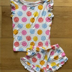 Little Pajama Co Colorful Smiley Kids Pajama Set